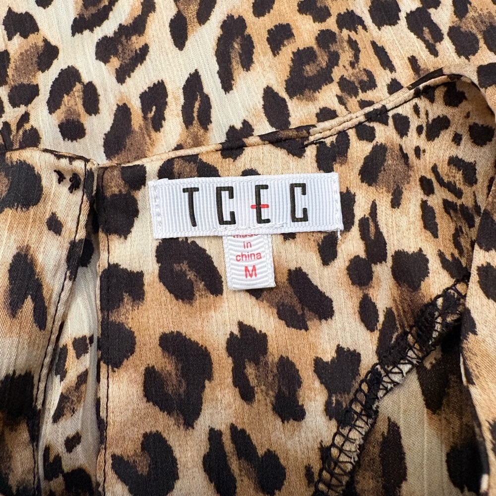 TCEC Leopard Print Top - Tan, Black & Cream